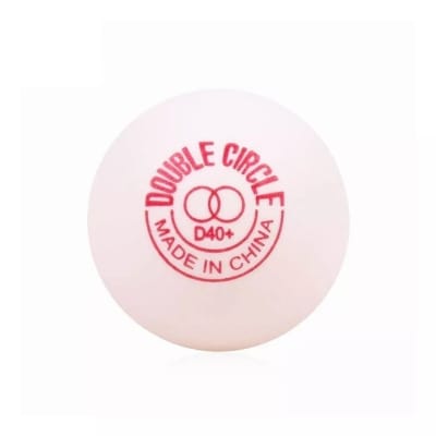 CAJA DE 10 PELOTAS DE PING-PONG MARCA DOUBLE CIRCLE MODELO D40+ ABS