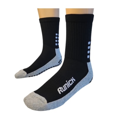 CALCETA DEPORTIVA ANTIDESLIZANTES RUNICK TALLA ADULTO (39-43) NEGRO