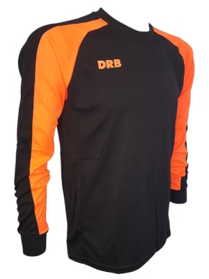 CAMISETA DE ARQUERO DRB COLOR NEGRO - NARANJA NEON CAMISETA DE ARQUERO DRB COLOR NEGRO - NARANJA NEON