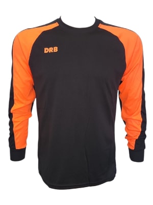 CAMISETA DE ARQUERO DRB COLOR NEGRO - NARANJA NEON