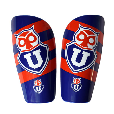 CANILLERA DE FUTBOL UNIVERSIDAD DE CHILE COLOR AZUL-ROJO