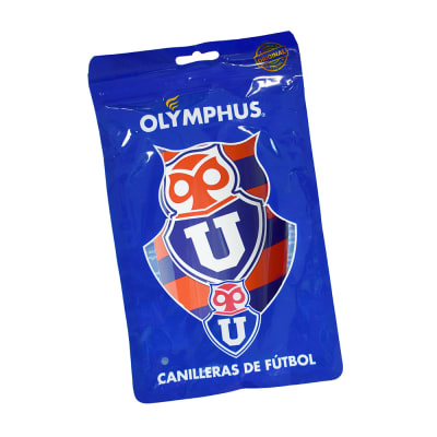 CANILLERA DE FUTBOL UNIVERSIDAD DE CHILE COLOR AZUL-ROJO
