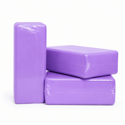 PACK 3 UNIDADES DE LADRILLOS DE YOGA GOMA EVA COLOR MORADO