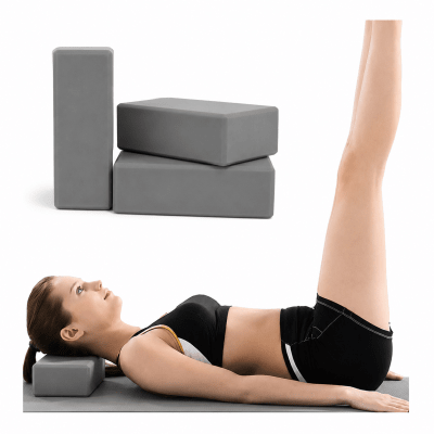 PACK 3 UNIDADES DE LADRILLOS DE YOGA GOMA EVA COLOR GRIS