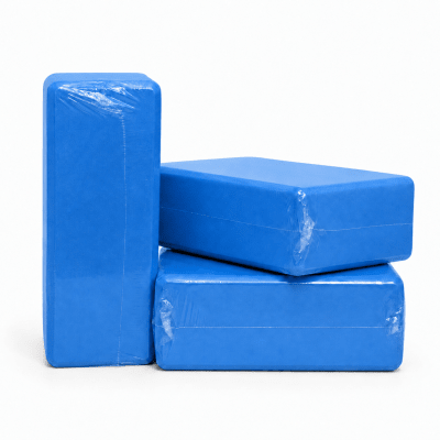 PACK 3 UNIDADES DE LADRILLOS DE YOGA GOMA EVA COLOR AZUL1