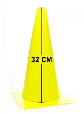 PACK DE 10 CONOS DE ENTRENAMIENTO 32 CM AMARILLO