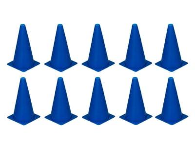 PACK DE 10 CONOS DE ENTRENAMIENTO DE 23 CM AZUL
