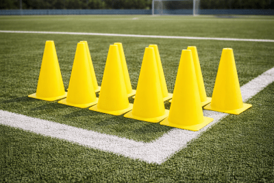 PACK DE 10 CONOS DE ENTRENAMIENTO 30 CM AMARILLO