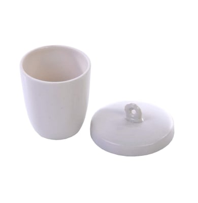 CRISOL DE PORCELANA CON TAPA 5 ML FORMA MEDIA CRISOL DE PORCELANA CON TAPA 5 ML FORMA MEDIA