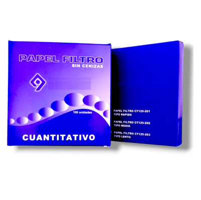 PAPEL FILTRO CUANTITATIVO 125MM DIAM 201 RAPIDO CAJA CON 100 EQUIVALENTE WHATMAN 411