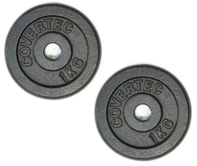 PAR DE DISCOS PESAS 1 KG PARA MANCUERNAS O BARRA PREOLIMPICA1