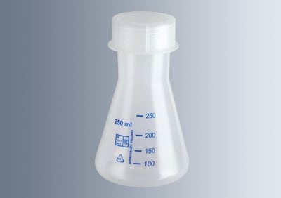 MATRAZ ERLENMEYER POLIPROPILENO CON TAPA ROSCA DE 125 ML1