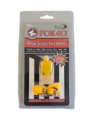 SILBATO DE ARBITRAJE FOX 40 MINI CON CORDON