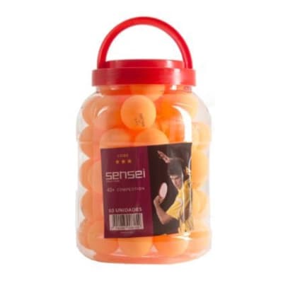 PELOTAS DE PING PONG SENSEI 3 ESTRELLAS FRASCO 60 UNIDADES