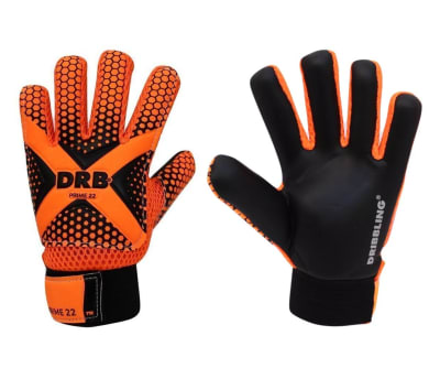GUANTE DE ARQUERO DRB PRIME JUNIOR NARANJA-NEGRO