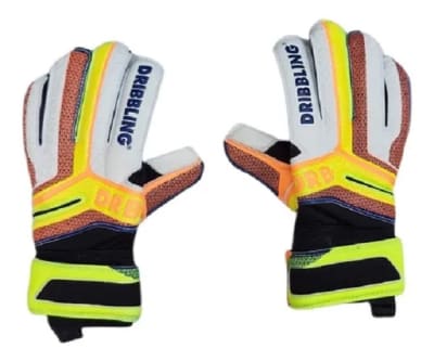 GUANTE DE ARQUERO DRB LEADER FS JUNIOR CON FERULAS AMARILLO NEON1