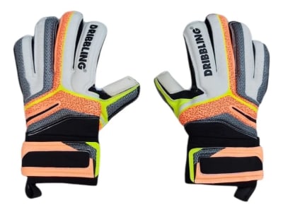 GUANTE DE ARQUERO DRB LEADER FS JUNIOR CON FERULAS NARANJA NEON1
