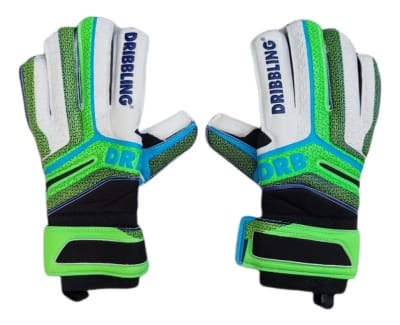 GUANTE DE ARQUERO DRB LEADER FS JUNIOR CON FERULAS VERDE NEON1