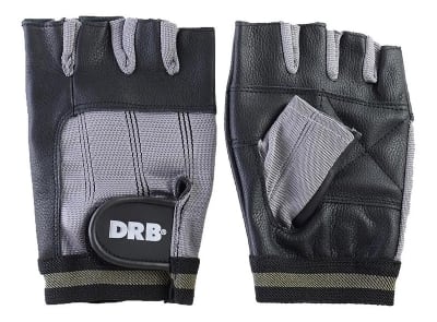 GUANTES DRB CAYMAN PARA ENTRENAMIENTO Y PESAS GRIS - NEGRO (PAR)