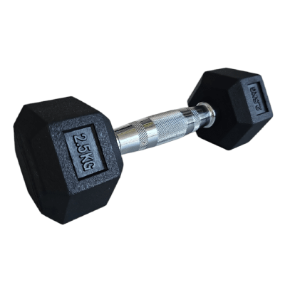 MANCUERNA HEXAGONAL FIERRO MANGO CROMADO 2.5 KG UNIDAD1