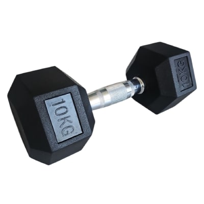 MANCUERNA HEXAGONAL FIERRO MANGO CROMADO 10 KG UNIDAD1