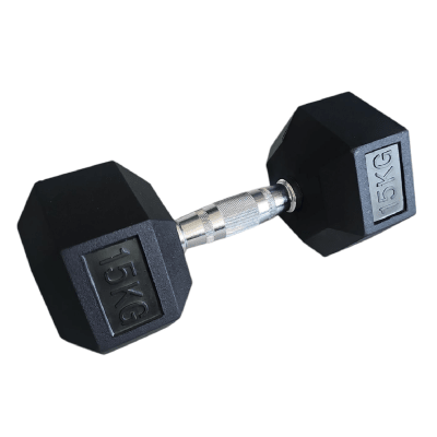 MANCUERNA HEXAGONAL FIERRO MANGO CROMADO 15 KG UNIDAD1