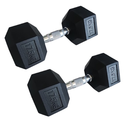 PAR DE MANCUERNAS HEXAGONALES FIERRO MANGO CROMADO 17.5 KG1