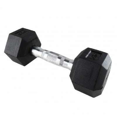MANCUERNA HEXAGONAL FIERRO MANGO CROMADO 3 KG UNIDAD