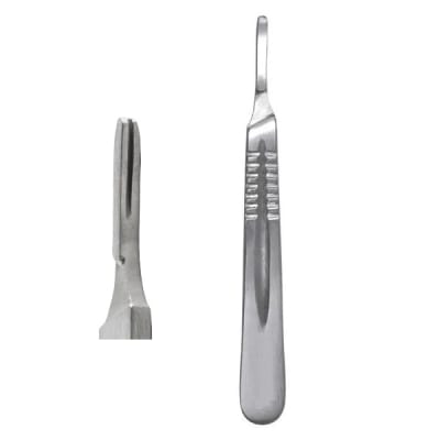 MANGO DE BISTURI N° 4 ACERO INOXIDABLE1