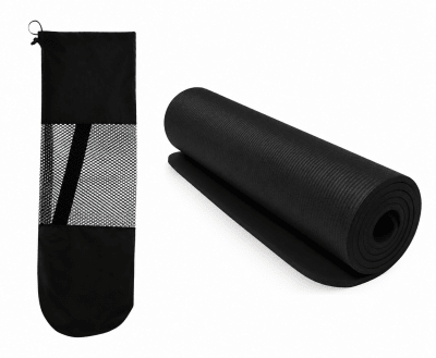 MAT DE YOGA DE 10 MM ESPUMA NBR CON BOLSO NEGRO1