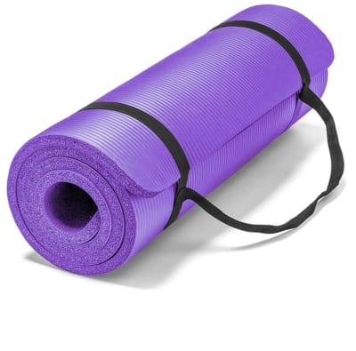 MAT DE YOGA DE 20 MM ESPUMA NBR CON STRAP EXTRA GRUESA MORADO1