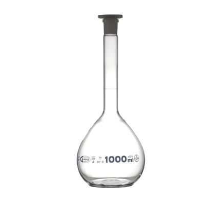 MATRAZ AFORADO DE 1000 ML TAPA PLASTICA CLASE A1