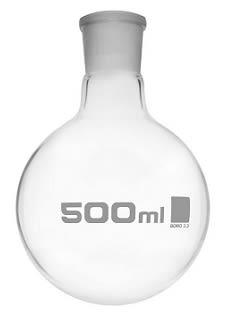 MATRAZ ESFERICO FONDO REDONDO 500 ML CON JUNTA 24/401