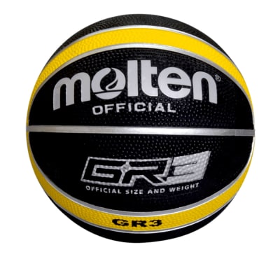 BALON DE BASQUETBOL MOLTEN GR3 N° 3 NEGRO-AMARILLO1