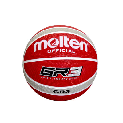 BALON DE BASQUETBOL MOLTEN GR3 N° 3 ROJO-PLATA1