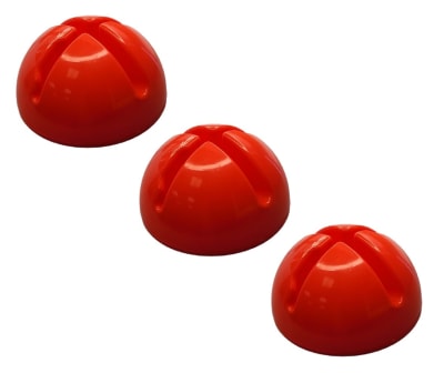 PACK DE 3 BASES TIPO DOMO PARA POSTE Y ARO COLOR NARANJA1