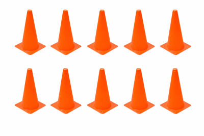 PACK DE 10 CONOS DE ENTRENAMIENTO 30 CM NARANJA