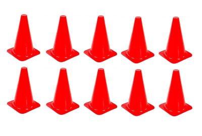 PACK DE 10 CONOS DE ENTRENAMIENTO DE 23 CM ROJO