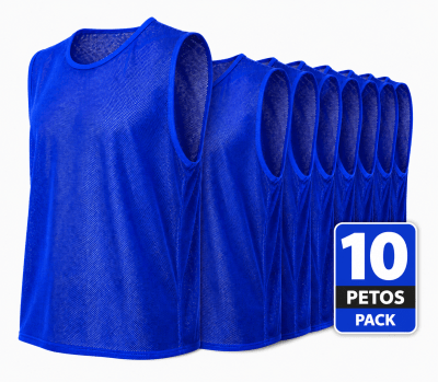 PACK 10 PETOS DEPORTIVOS CALADOS CERRADOS TALLA S-M AZUL1