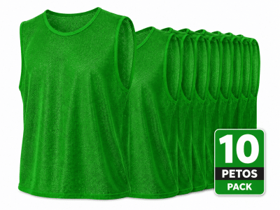 PACK 10 PETOS DEPORTIVOS CALADOS CERRADOS TALLA S-M VERDE1