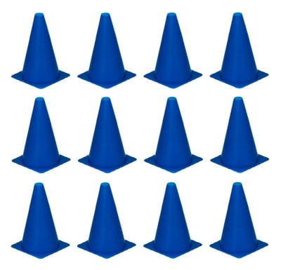 PACK DE 12 CONOS DE ENTRENAMIENTO DE 18 CM AZUL