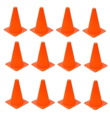 PACK DE 12 CONOS DE ENTRENAMIENTO DE 18 CM NARANJA