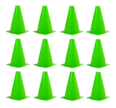 PACK DE 12 CONOS DE ENTRENAMIENTO DE 18 CM VERDE