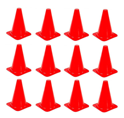 PACK DE 12 CONOS DE ENTRENAMIENTO DE 18 CM ROJO