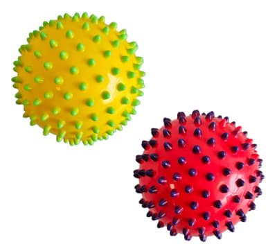 PACK DE 2 PELOTAS ERIZO DE MASAJE BLANDAS 12 CM1