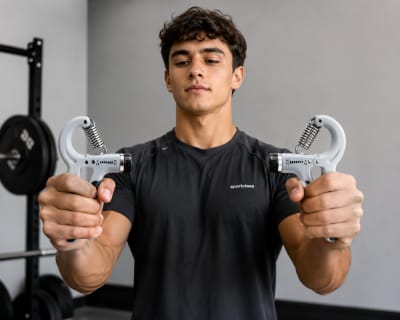 PACK DE 2 UNIDADES HANDGRIP AJUSTABLES 5-60 KG GRIS-NEGRO