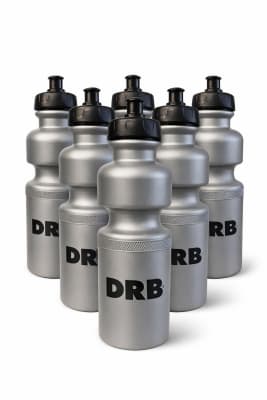 PACK DE 6 BOTELLAS DE HIDRATACION DRB CAPACIDAD 750 ML COLOR GRIS