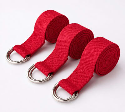 PACK 3 UNIDADES DE CINTOS DE YOGA-PILATES COLOR ROJO1