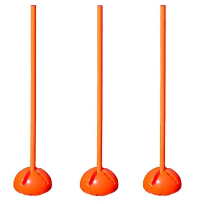 PACK DE 3 POSTES DE 100 CM Y 3 BASES PARA ENTRENAMIENTO DRIBBLING