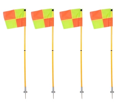 SET DE 4 BANDERINES DE CORNER DRB CON ESTACA Y RESORTE CON BOLSO